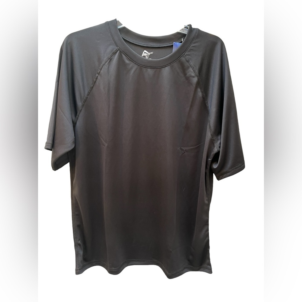 NWT Black Short Sleeve Okanu Swim Short Size Large
